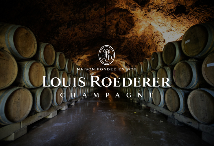 Ensemble de tonneaux de champagne de la maison Louis Roederer