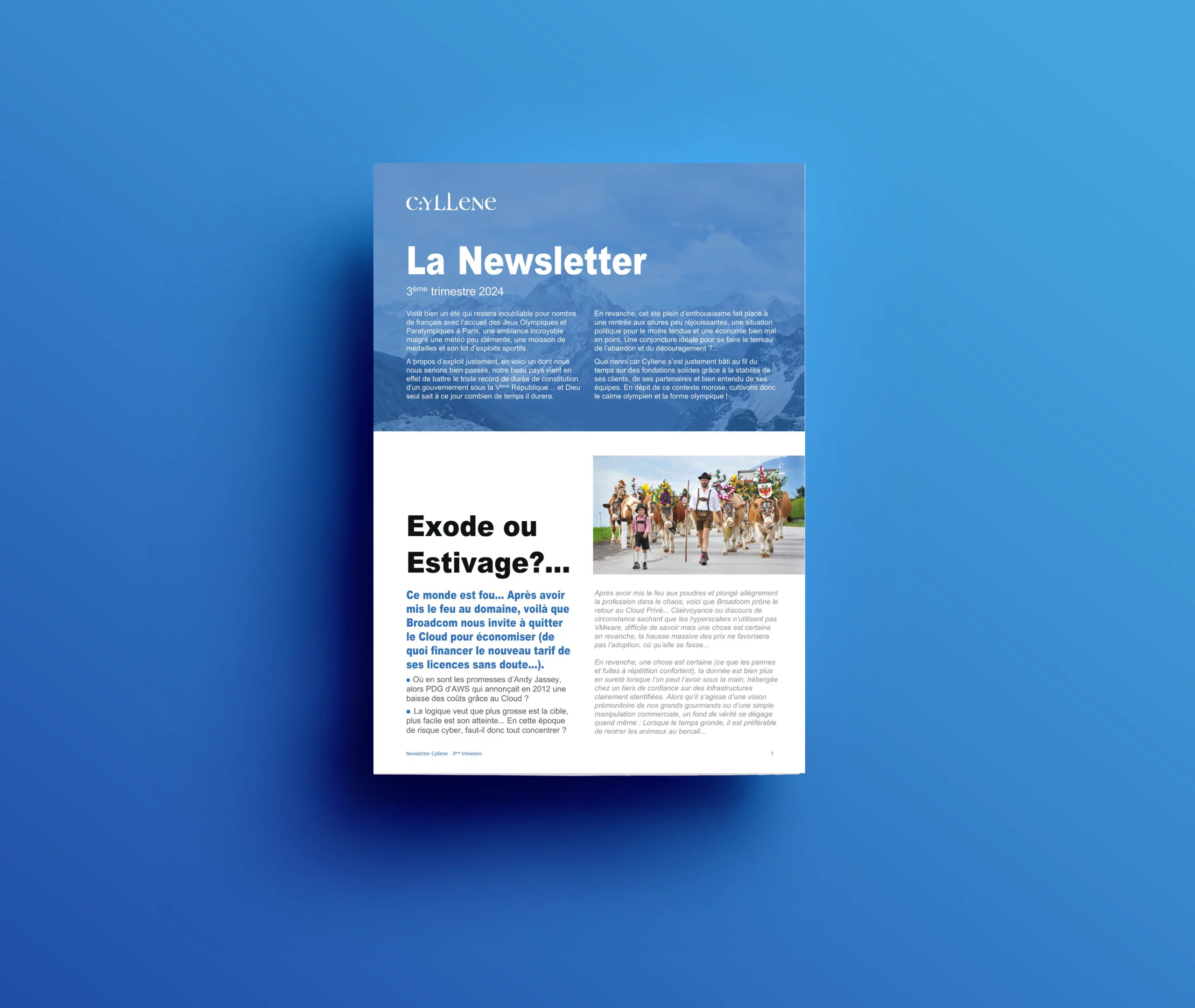 La Newsletter Cyllene – Troisième Trimestre 2024