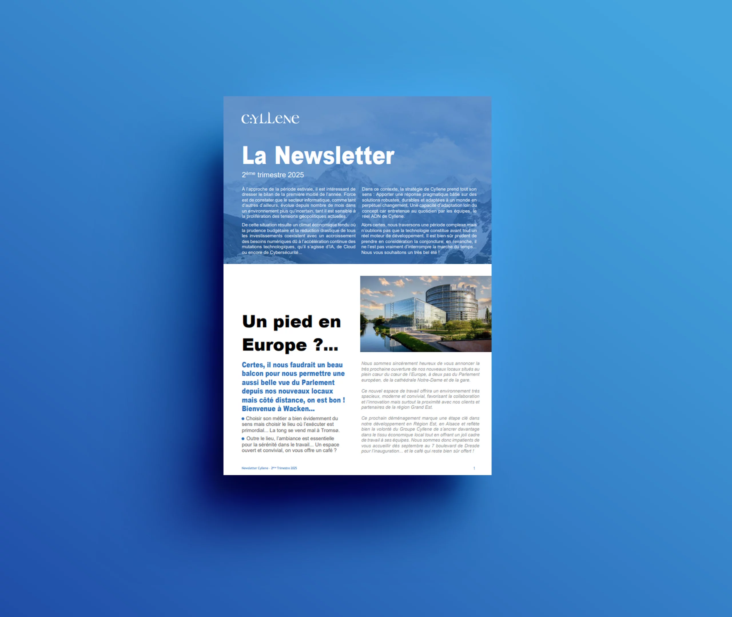 La Newsletter Cyllene – Deuxième Trimestre 2025