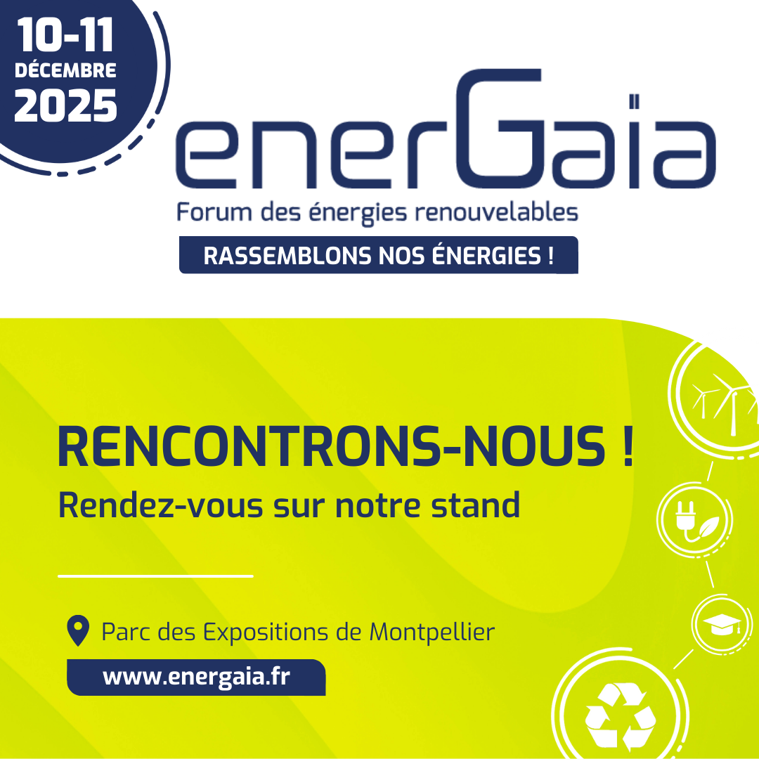 Cyllene sera présent au salon Energaïa, le forum des énergies renouvelables les 10 et 11 décembre 2025 !